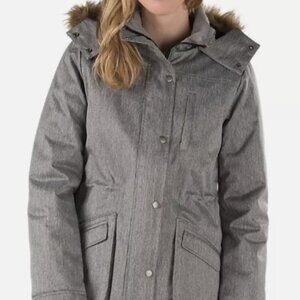 🚫DONATED🚫 Vans Women’s Heather Gray Winter Coat with Faux Fur Trimmed Hood